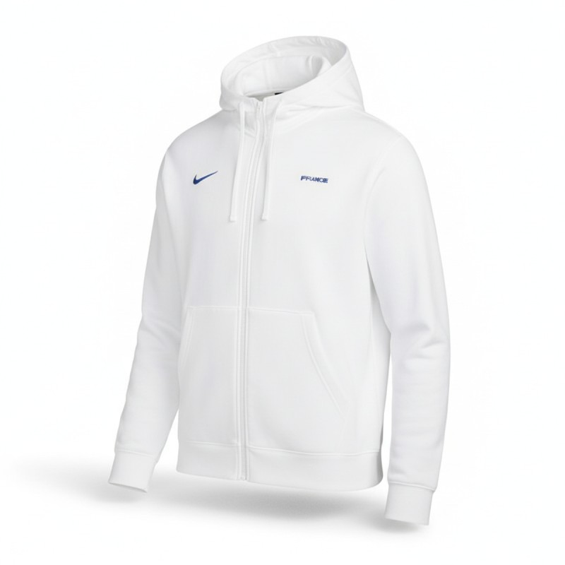 Nike France White Hooded Track Jacket