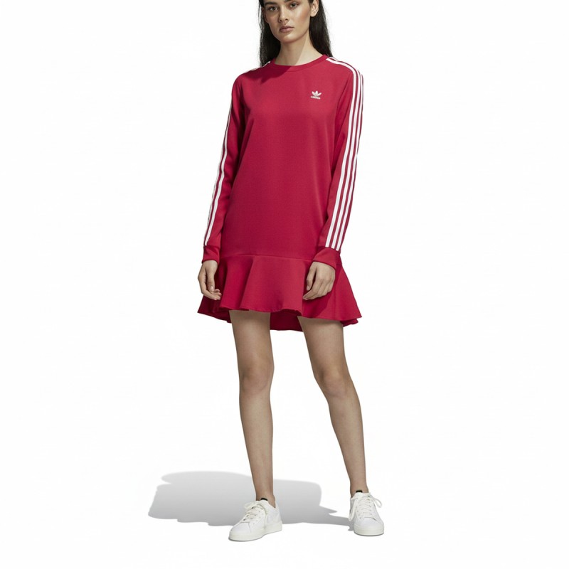 Adidas Three-Stripe Flounce Dress Pink