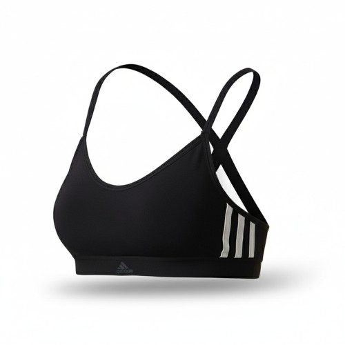 Adidas All Me 3-Stripes Sports Bra Black