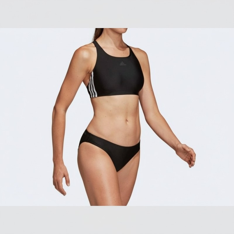 Adidas Three Stripes Racerback Bikini Black