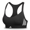 Adidas Three Stripe Sports Bra Black