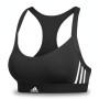 Adidas Three Stripe Sports Bra Black