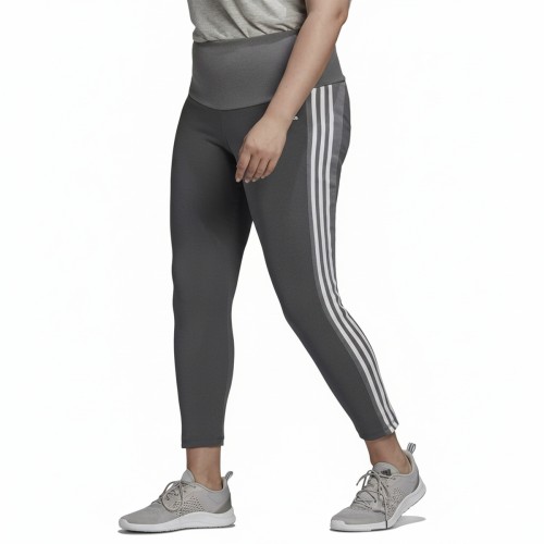 Adidas Three Stripe High Waist Leggings Grey