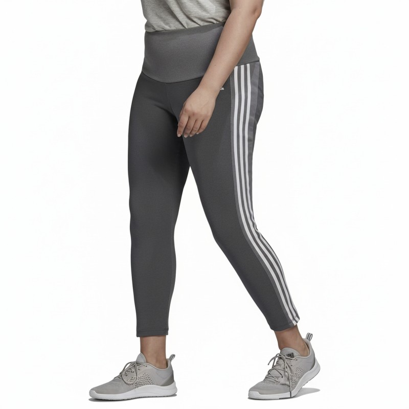Adidas Three Stripe High Waist Leggings Grey