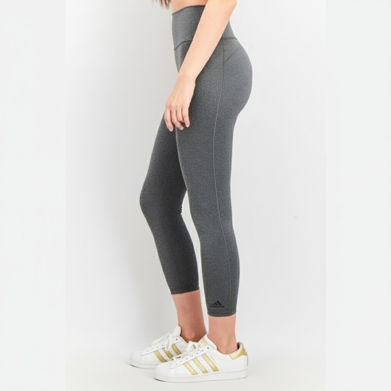 Adidas Three Stripe High Waist Leggings Grey