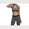 Adidas Logo Print Racerback Sports Bra Black
