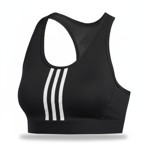 Adidas Three Stripes Sports Bra Black