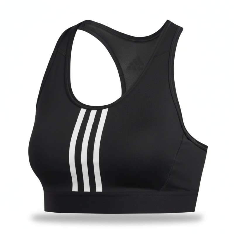 Adidas Three Stripes Sports Bra Black