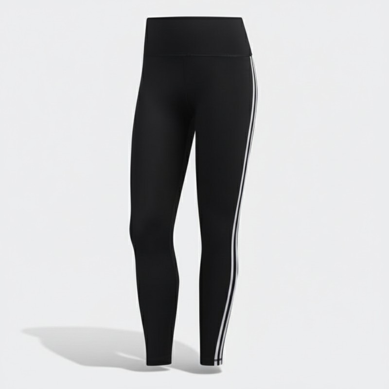 Adidas Side Stripe Athletic Leggings Black White