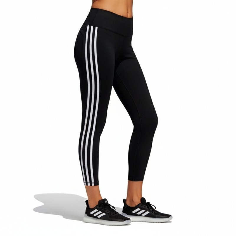 Adidas Side Stripe Athletic Leggings Black White