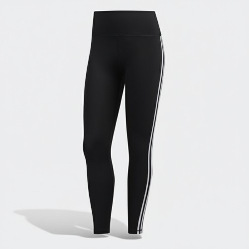 Adidas Side Stripe Athletic Leggings Black White