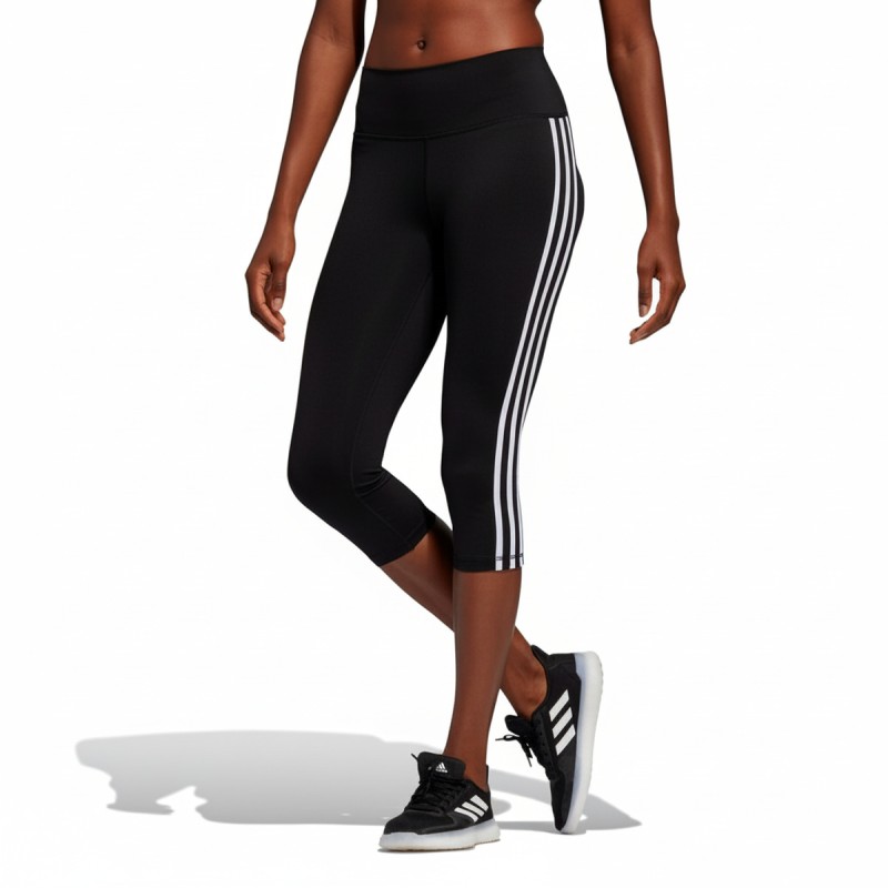 Adidas Three-Stripe Capri Leggings Black