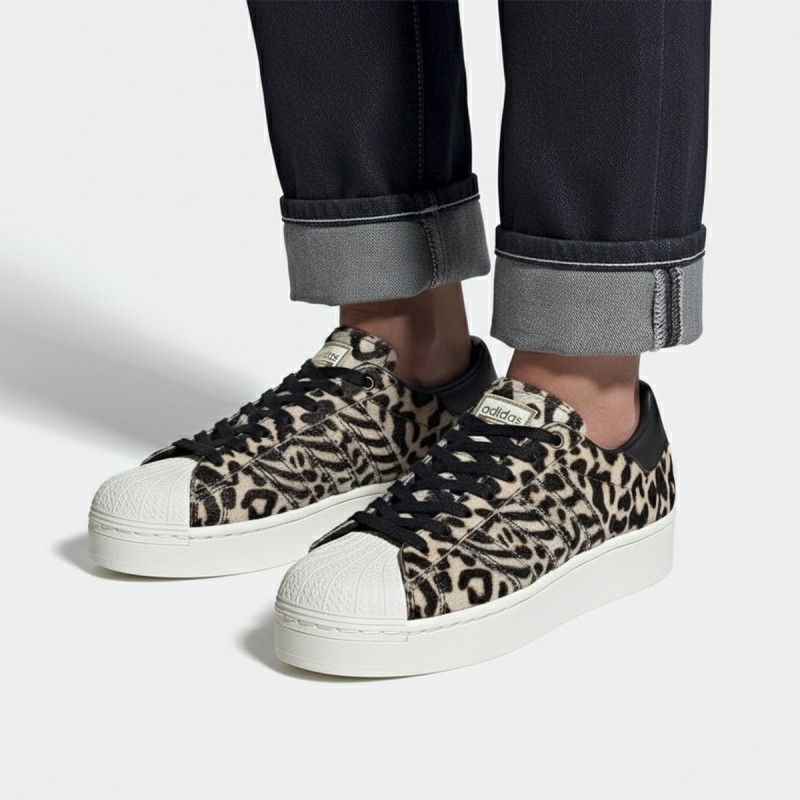 Adidas Superstar Bold Leopard Platform Sneakers