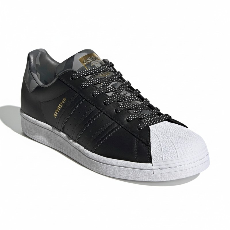 Adidas Superstar Black Shell Toe Sneakers