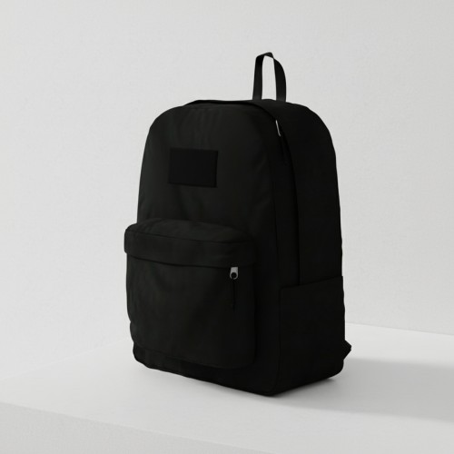 Classic Black Canvas Backpack