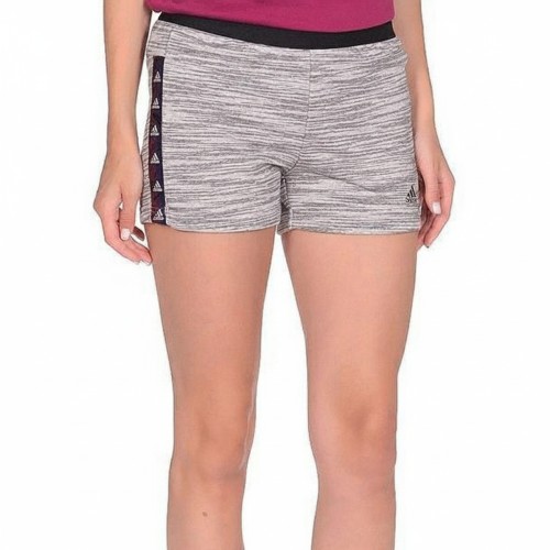 Adidas Heathered Athletic Shorts Grey Black