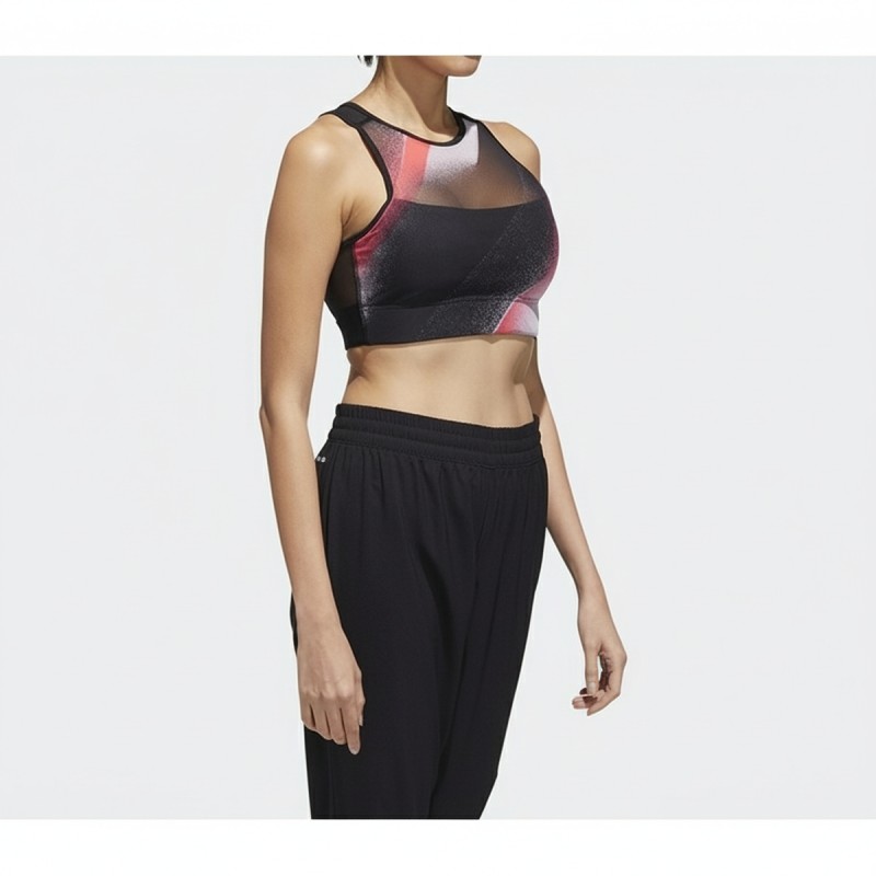 Adidas Colorblock Mesh Sports Bra Black