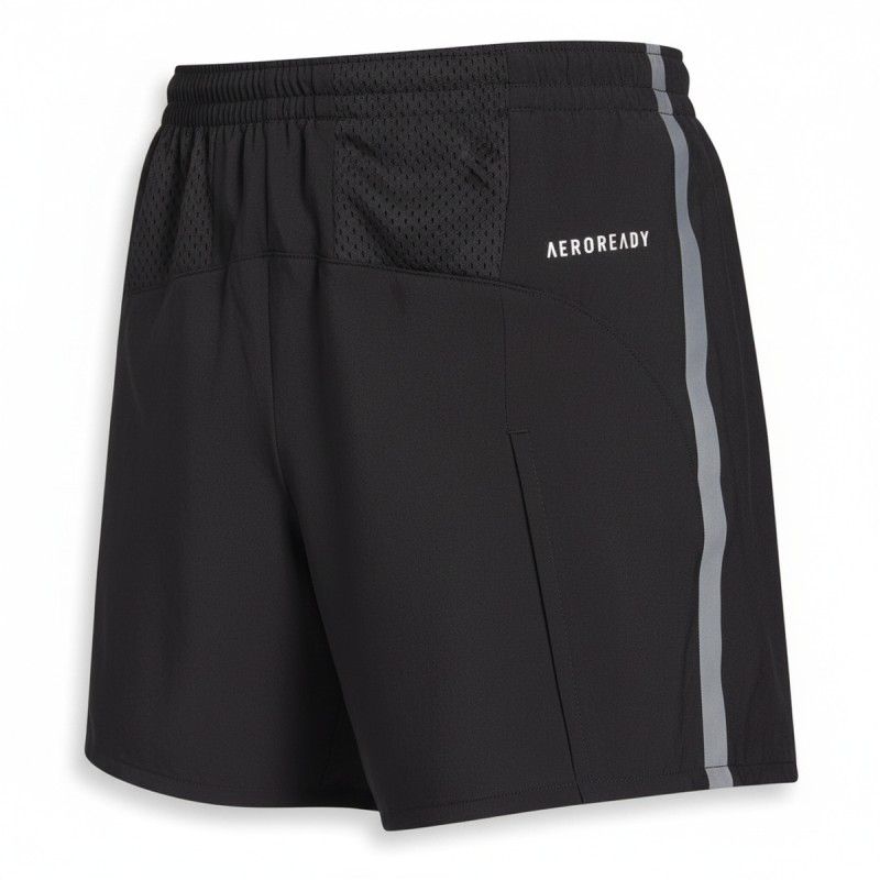 Adidas Saturday Split Running Shorts Black Grey