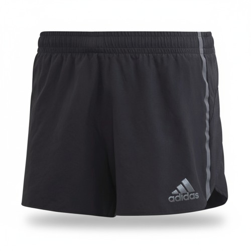 Adidas Saturday Split Running Shorts Black Grey
