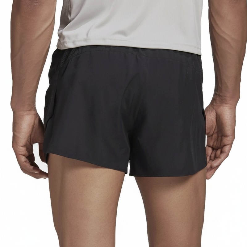 Adidas Saturday Split Running Shorts Black Grey