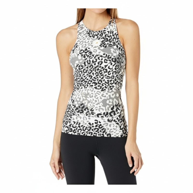 Adidas TruePur Leopard Print Tank Top White Black
