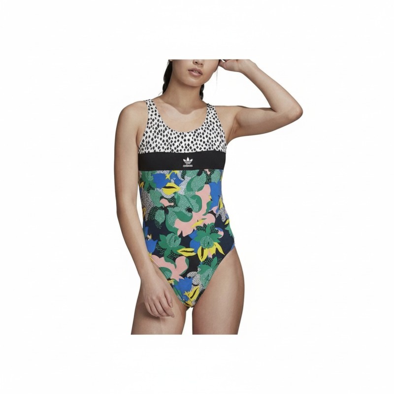 Adidas Mixed Print One-Piece Swimsuit Multicolor
