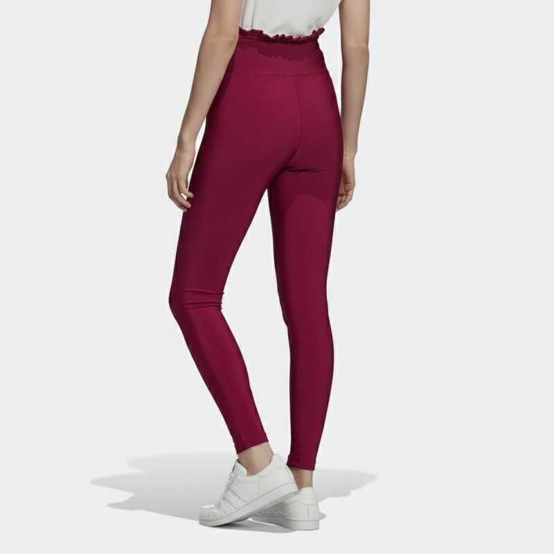 Adidas Originals Ruffled High-Waist Leggings Burgundy