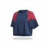 Adidas Colorblock Crop T-Shirt Navy
