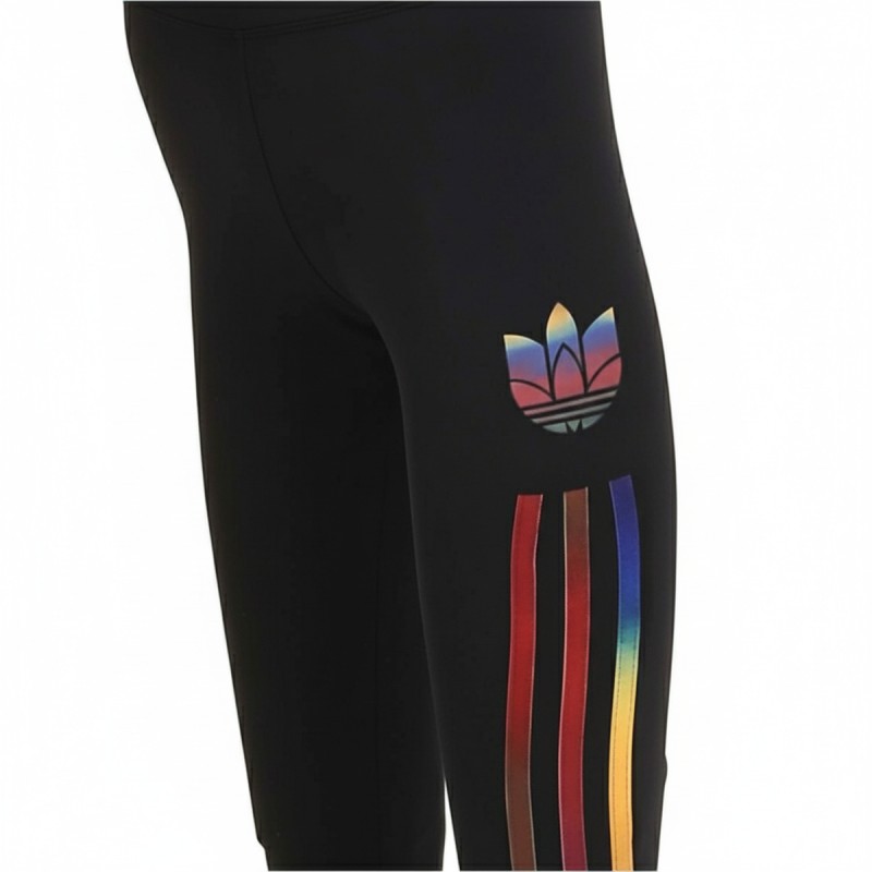 Adidas Rainbow Stripe Athletic Jumpsuit Black