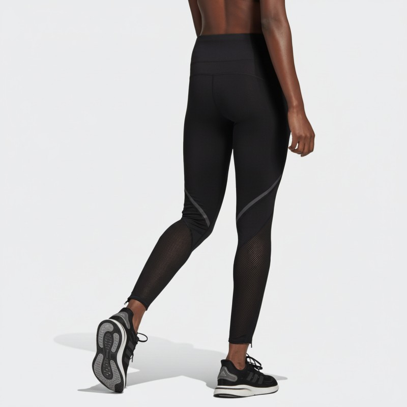 Adidas Performance Mesh Panel Leggings Black Grey
