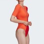 Adidas Colorblock Short Sleeve Bodysuit Scarlet