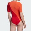 Adidas Colorblock Short Sleeve Bodysuit Scarlet