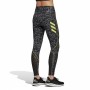 Adidas Adizero Leopard Print Running Leggings Grey
