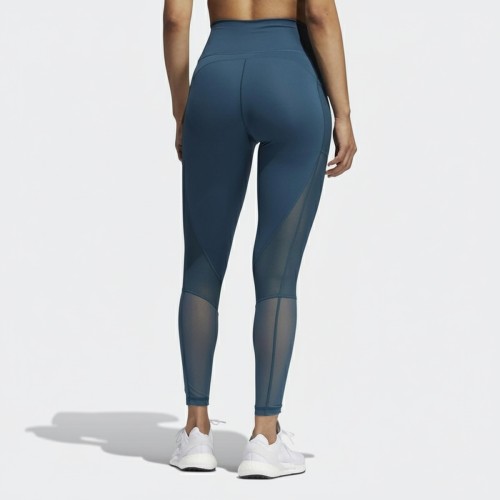 Adidas Mesh Panel High-Waist Leggings Teal