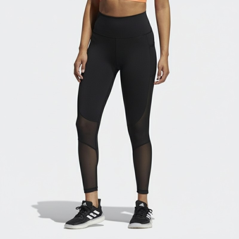 Adidas Mesh Panel Performance Leggings Black