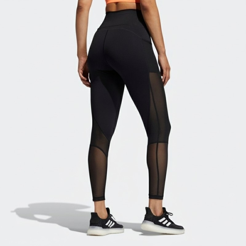 Adidas Mesh Panel Performance Leggings Black