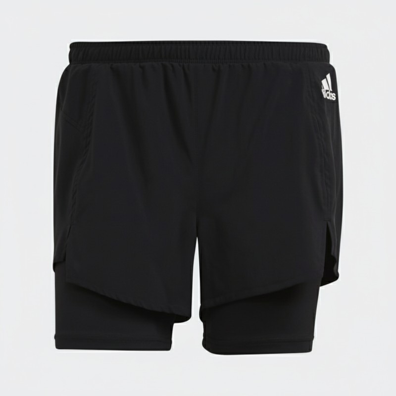 Adidas Two-in-One Running Shorts Black
