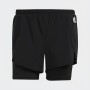Adidas Two-in-One Running Shorts Black