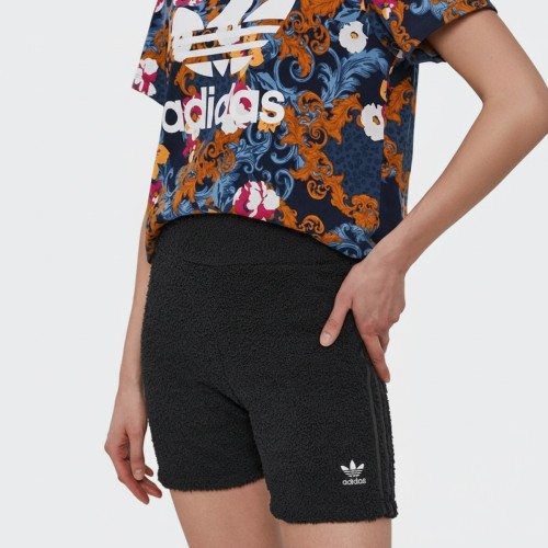 Adidas Originals Textured Black Biker Shorts