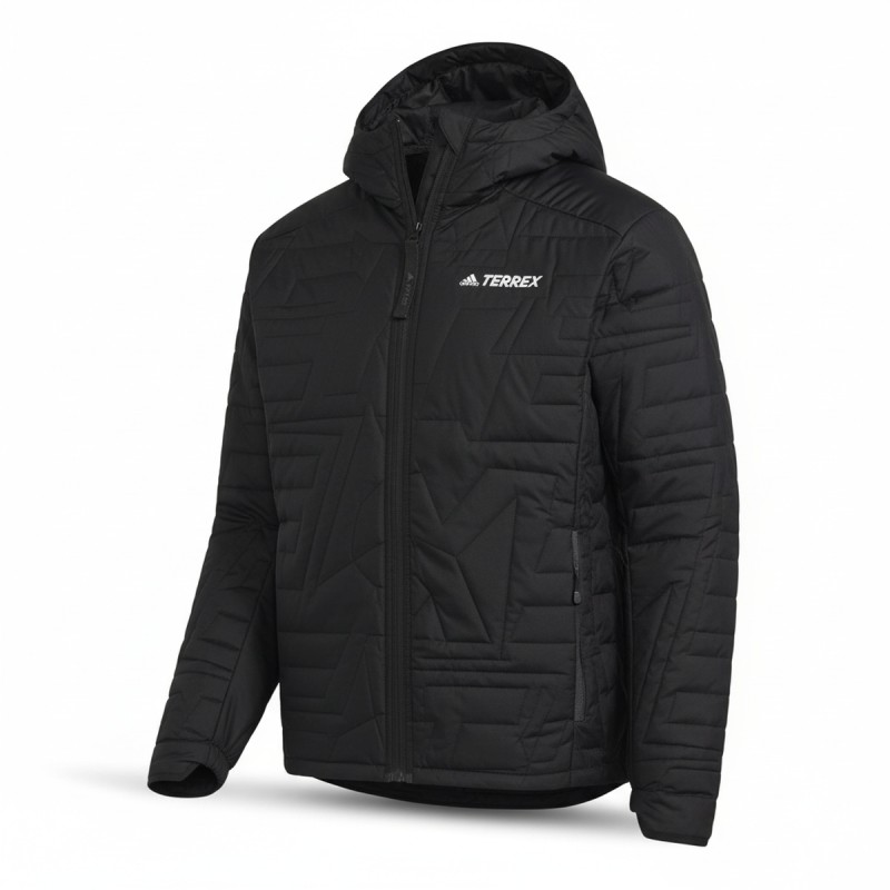 Adidas Terrex Quilted Hooded Puffer Jacket Black