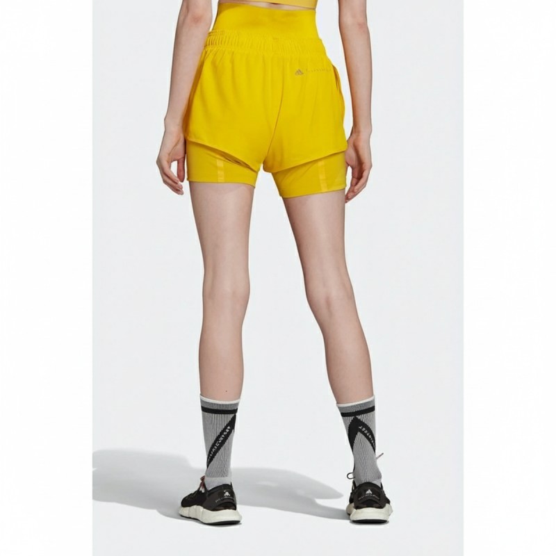 Adidas TruePur Layered Athletic Shorts Yellow