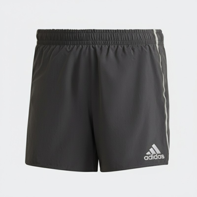 Adidas Saturday Split Running Shorts Grey