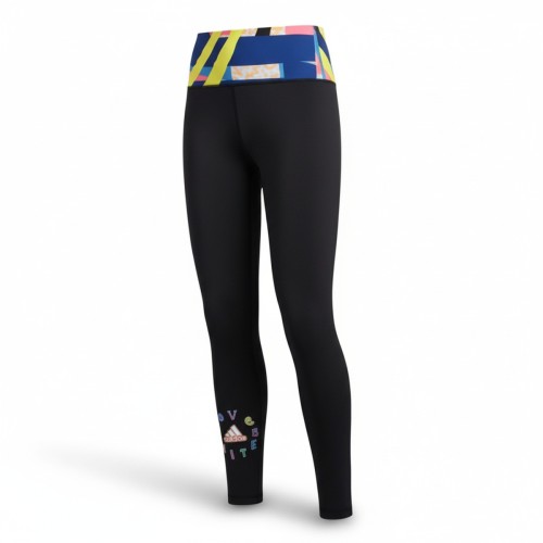 Adidas Colorblock Waistband Performance Leggings Black