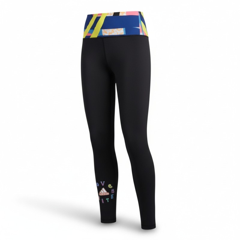 Adidas Colorblock Waistband Performance Leggings Black