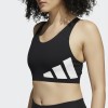 Adidas Black Sports Bra White Logo