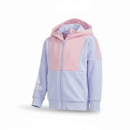 Adidas Colorblock Zip Hoodie Purple Pink