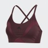 Adidas Seamless Cross-Back Sports Bra Burgundy