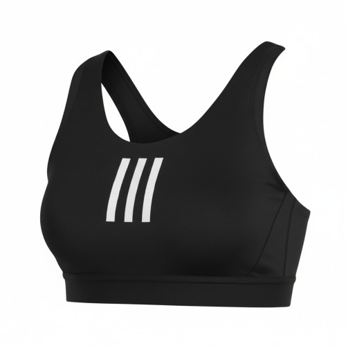 Adidas Three Stripe Workout Bra Black