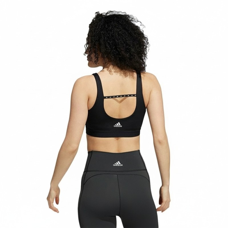 Adidas Three Stripe Workout Bra Black