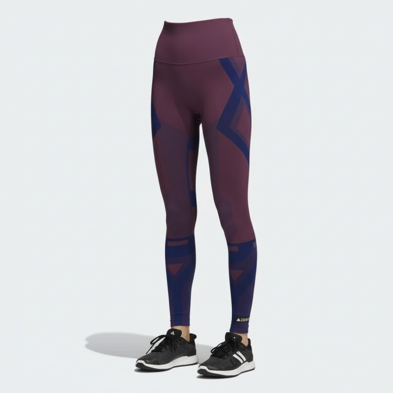 Adidas Colorblock High-Waist Training Leggings Violet